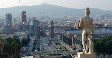 uitzicht over placa espanya in barcelona