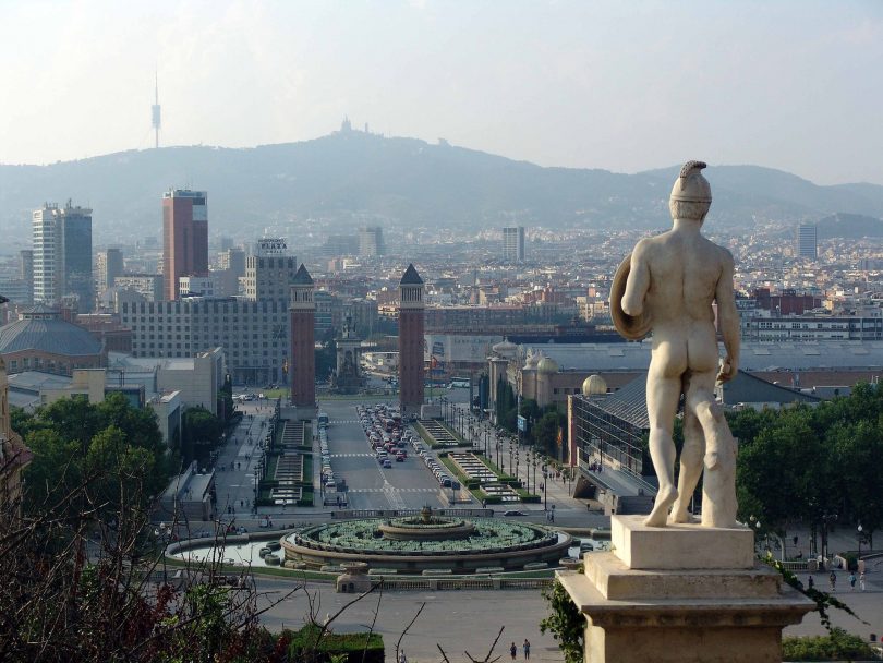 uitzicht over placa espanya in barcelona