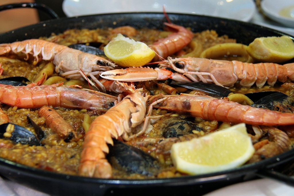 paella with seafood