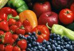 diverse groenten en fruit van dichtbij