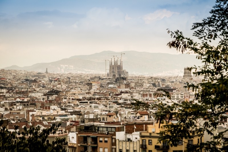 uitzicht over barcelona, inclusief sagrada familia