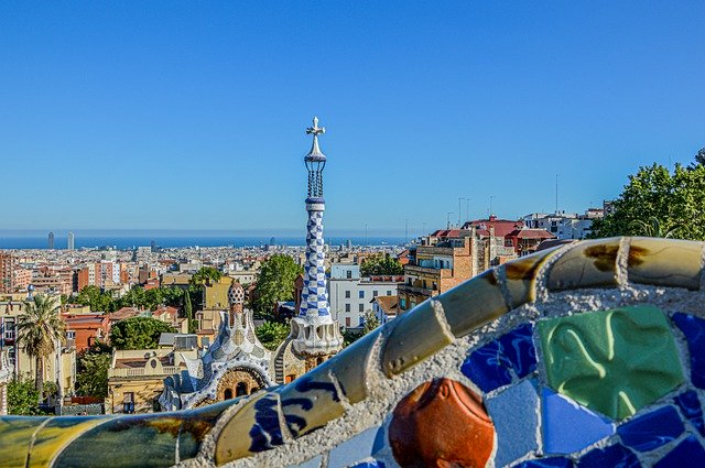 uitzicht vanaf park guell