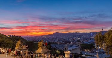 zonsondergang barcelona