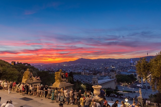 zonsondergang barcelona