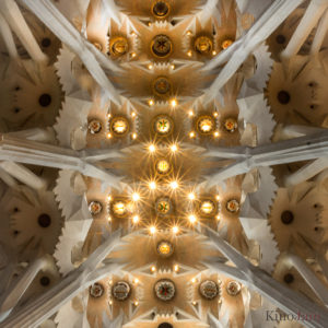 dak aan binnenkant van sagrada familia