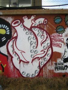 graffiti kunst met lichaamsorgaan