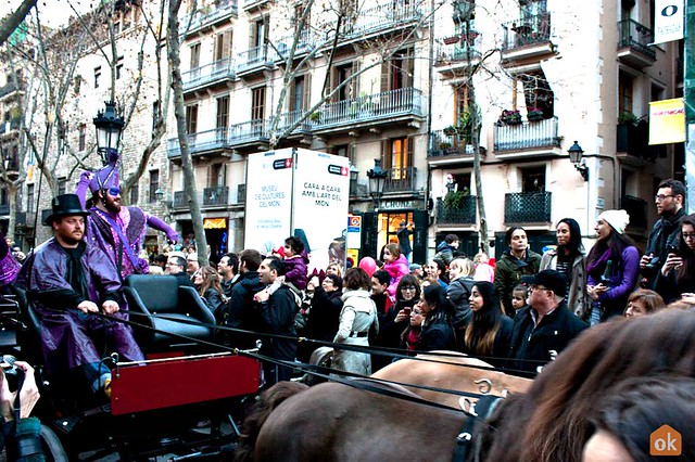 carnaval in de straten van barcelona
