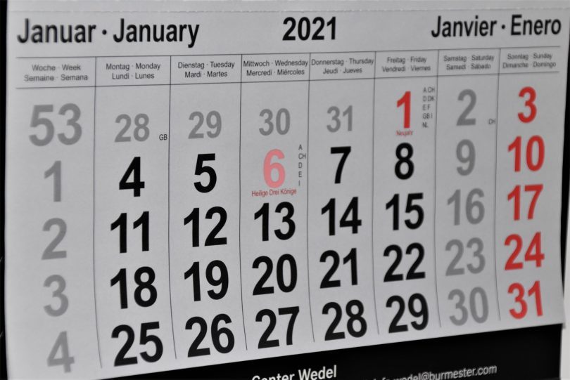 kalendermaand januari