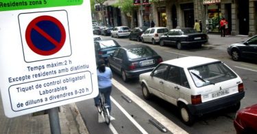 parkeerbord in barcelona